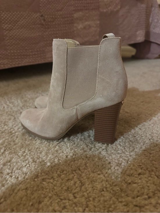 Michael Kors Shoes - Michael Kors Beige Suede Chelsea Ankle Booties